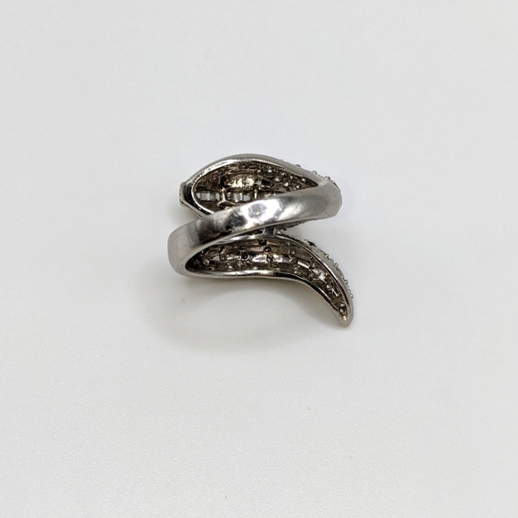 Snake Bypass Design Sterling Silver Ring - Picture 7 of 11